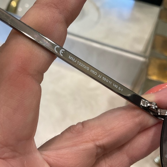 Marc Jacobs Sunglasses Unisex Aviator, Silver and Black, With Case - Picture 12 of 16